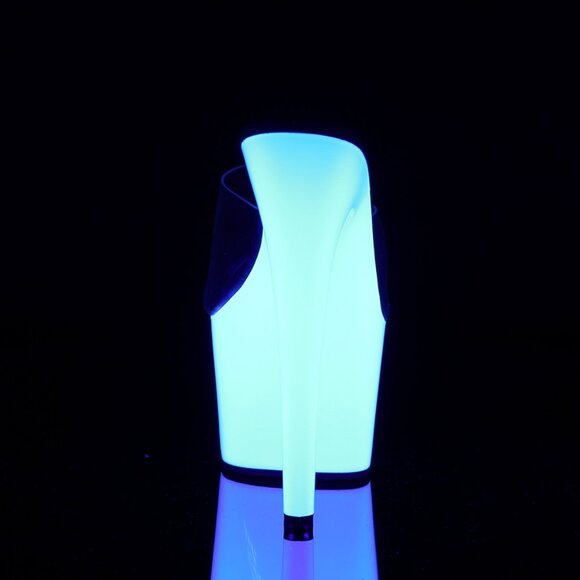 White Platform Mules with UV Reactive Glow - Picture 6 of 6